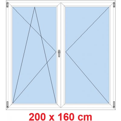 Soft Dvoukřídlé balkonové dveře otevíravé a sklopné Daglesie/Bílá 200 x 160 cm – Sleviste.cz