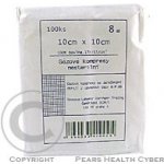 Gáza kompresní nesterilní 10 x 10cm-100 ks 8vrstev – Zboží Dáma