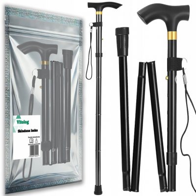 Skládací invalidní hůl s vlnitou rukojetí (Derby) Vitolog – Zboží Dáma Skládací invalidní hůl s vlnitou rukojetí (Derby) Vitolog – Zboží Dáma