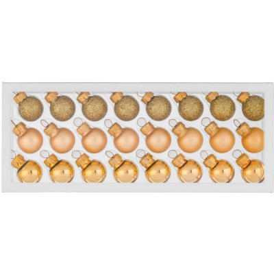 LIVARNO Sada vánočních koulí, 10dílná / 24dílná (2 cm, zlatá) – Hledejceny.cz