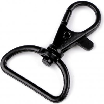 Kovová karabina šíře průvleku 25 mm, černá – Hledejceny.cz