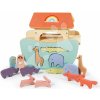 Dřevěná hračka Tender Leaf Toys Noemova Archa Little Noah's Ark a 6 párů zvířat