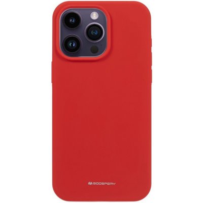 Pouzdro MERCURY Silky-Soft Apple iPhone 15 Pro Max - příjemné na dotek - silikonové - červené