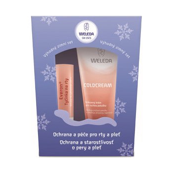 Weleda výživný krém Coldcream 30 ml + Tyčinka na rty Everon 4,8 g dárková sada