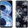 Pouzdro a kryt na mobilní telefon Realme mmCase Realme 8 Pro Gelový kryt bílé vločky na průhledném pozadí