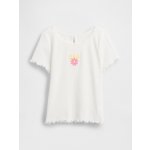 GAP Baby žebrované tričko s logem Bílá – Zboží Mobilmania