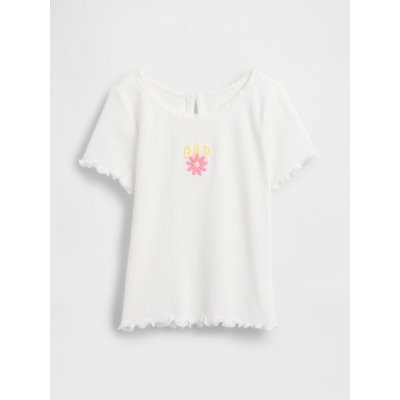 GAP Baby žebrované tričko s logem Bílá – Zboží Mobilmania