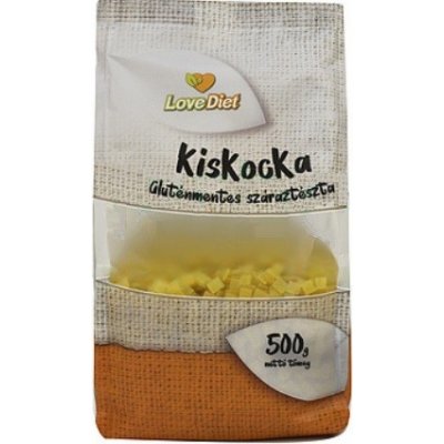 LoveDiet Bezlepkové kukuřičné těstoviny malé kostky 0,5 kg