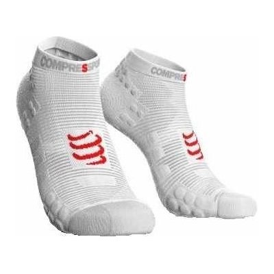 Compressport Běžecké ponožky PRS V4.0 RUN LOW Bílá-modrá