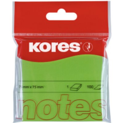 Bloček Kores 75x75 mm zelený 100listů – Hledejceny.cz