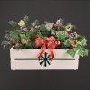 Květináč a truhlík Amadea Dřevěný vánoční truhlík s vločkou bílý 52x21,5x17 cm