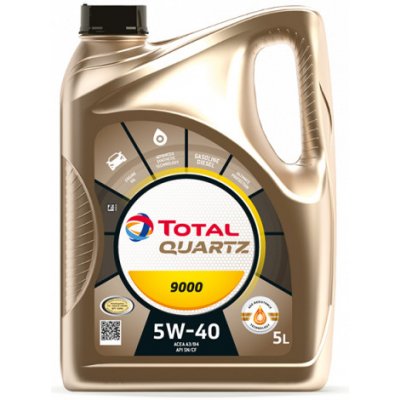 Total Quartz 9000 A3/B4 5W-40 5 l – Zboží Mobilmania