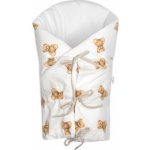 Baby Nellys Klasická retro zavinovačka šněrovací s výplní Míša bílá s potiskem – Sleviste.cz