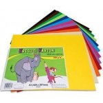 Barevná čtvrtka barevný karton A3 180 g/m2 mix 12 barev – Zboží Dáma