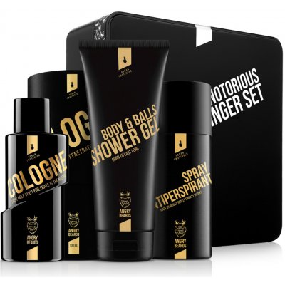 Angry Beards Notorius Urban Twofinger Kolínská 100 ml + sprchový gel na tělo a kule 230 ml + antiperspirant sprej 150 ml + Antistick 10 g – Hledejceny.cz