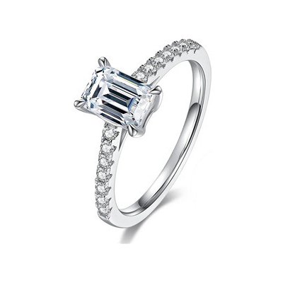 Nubis Stříbrný zásnubní prsten moissanit MN004 – Zboží Dáma