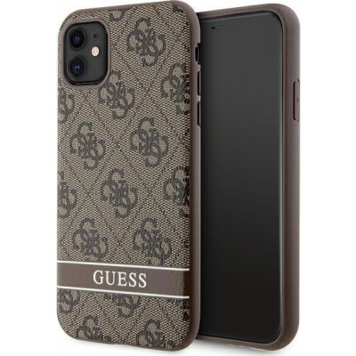 Guess 4G Printed Stripe - iPhone 11 / iPhone XR hnědé