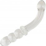 LoveToy Glass Romance Double G Spot Dildo GS10C Clear – Zboží Dáma