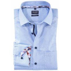 Olymp Level Five modern fit společenská košile s prodlouženým rukávem modrá 1282 11 39