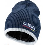 LEKI Wool beanie one dark denim white poppy red 2022 – Sleviste.cz