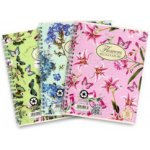 Pigna Nature Flowers kroužkový blok A4 čtverečkovaný – Zboží Živě