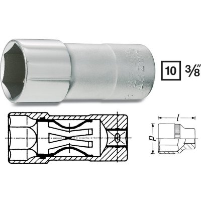 Hazet HAZET 880AKF vnější šestihran nástavec na zapalovací svíčky 16 mm 5/8 3/8 – Zboží Mobilmania