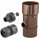 Bryza Sběrač dešťové vody Ø 110 mm se závitem 1" RAL 8017 hnědý – Zbozi.Blesk.cz