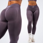 NEBBIA Tvarujíci bezešvé maximum push-up legíny FLOW SEAMLESS 497 DARK GREY – Zboží Mobilmania