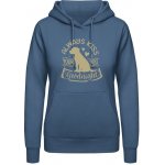 AWDis Hoodie mikina Design Always kiss your dog Letecká modrá – Zboží Mobilmania