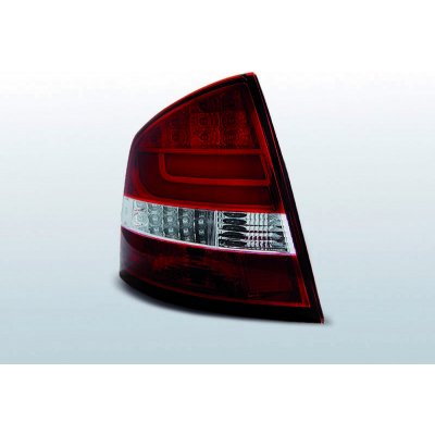 TUNING-TEC, Zadní světla diodové, Škoda Octavia II, 2004->, Sedan,, ČERVENÁ BÍLÝ LED BAR – Hledejceny.cz
