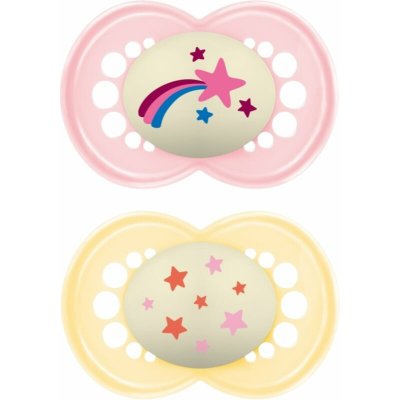 Mam dudlík Original Night Yellow/ Pink 2 ks – Hledejceny.cz