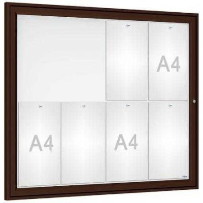 PROCITY Venkovní elegantní vitrína Tradition, 8 x A4, hnědá | Zboží Auto