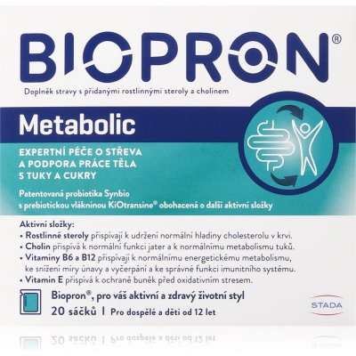 Biopron Metabolic probiotika a prebiotika pro podporu práce těla s tuky a cukry 20 sáčků – Hledejceny.cz