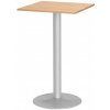 Barový stolek AJ Produkty Siri 700x700 mm bukový masiv / podnož hliníkový lak