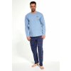 Pánské pyžamo Cornette 124/211 Arctic pánské pyžamo dlouhé modré