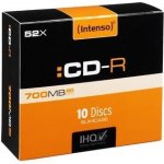 Intenso CD-R 700MB 52x, slimbox, 10ks (1001622) – Zboží Živě