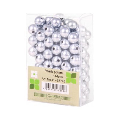 Nohel Garden NG 49346 Perly dekorační stříbrné d10mm 120ks 25x57x105 – Zboží Dáma