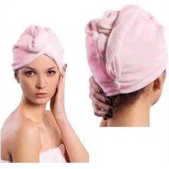 Jenifer KX5033-PINK Turban na mokré vlasy z mikrovlákna růžový