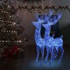 Vánoční osvětlení DKD HOME DECOR XXL sobi Vánoční dekorace Akryl 250 LED 2 ks 180 cm