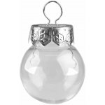 Pro Háčkování Baňka k dozdobení 6 cm 2 ks stříbrná – Zboží Dáma