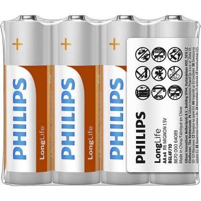 Philips LongLife AAA 4ks R03L4F/10 – Zboží Mobilmania