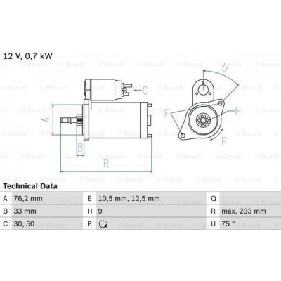 Startér BOSCH 0 986 010 530 – Zbozi.Blesk.cz