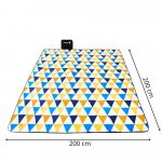 SPRINGOS Pikniková deka 200x200 žluto-modrá COLOUR – Zboží Dáma