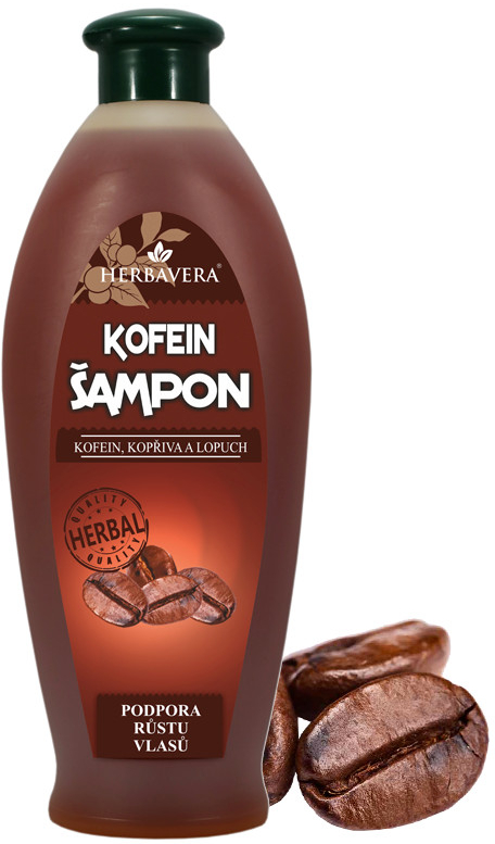 Herbavera Kofein šampon pro podporu růstu vlasů 550 ml