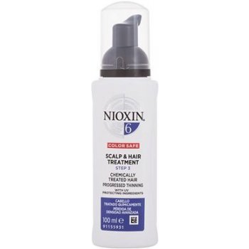 Nioxin System 6 ošetření pokožky pro výrazné řídnutí normálních až silných přírodních i chemicky ošetřených vlasů Scalp & Hair Treatment Sunscreen Medium to Coarse Hair Noticeably Thinning 100 ml