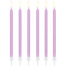 PartyDeco svíčky dlouhé světle fialové