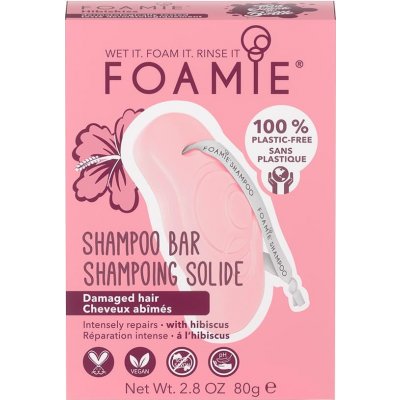 Foamie Hibiskiss organický tuhý šampon pro poškozené vlasy 80 g – Zbozi.Blesk.cz