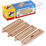 WOODY DŘEVO Kolej kulatá dlouhá oblouk set 4ks příslušenství k vláčkodráze – Zboží Dáma