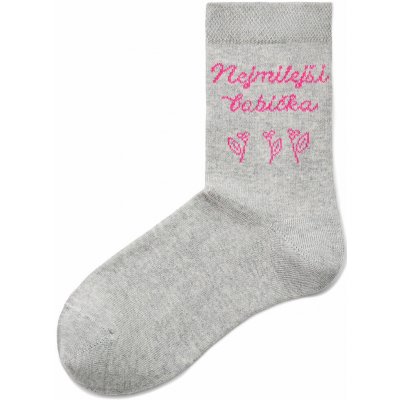 Vlnka Dárkové bavlněné ponožky Nejmilejší babička – Zboží Dáma