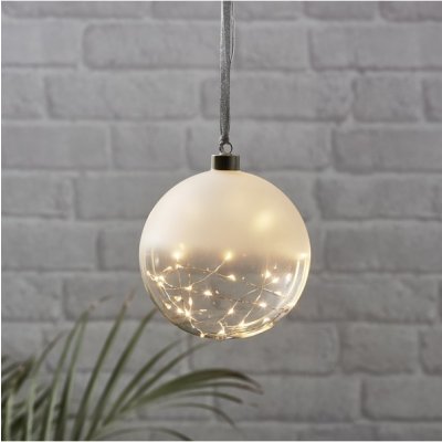 Star Trading Skleněná LED světelná dekorace průměr 15 cm Glow polomatná – Hledejceny.cz